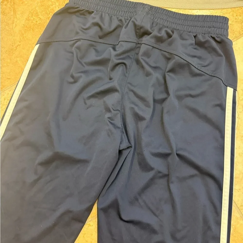 Set of YL Adidas Navy Striped Pants & Nike Grey & Orange long sleeved shirt